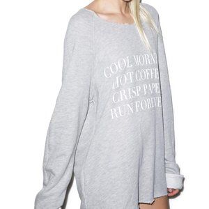 WILDFOX grey run forever morning sweatshirt